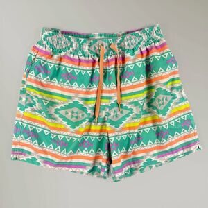 Chubbies Mens Swim Trunks Aztec Tribal Print Lined Drawstring 5.5" Inseam Sz Med